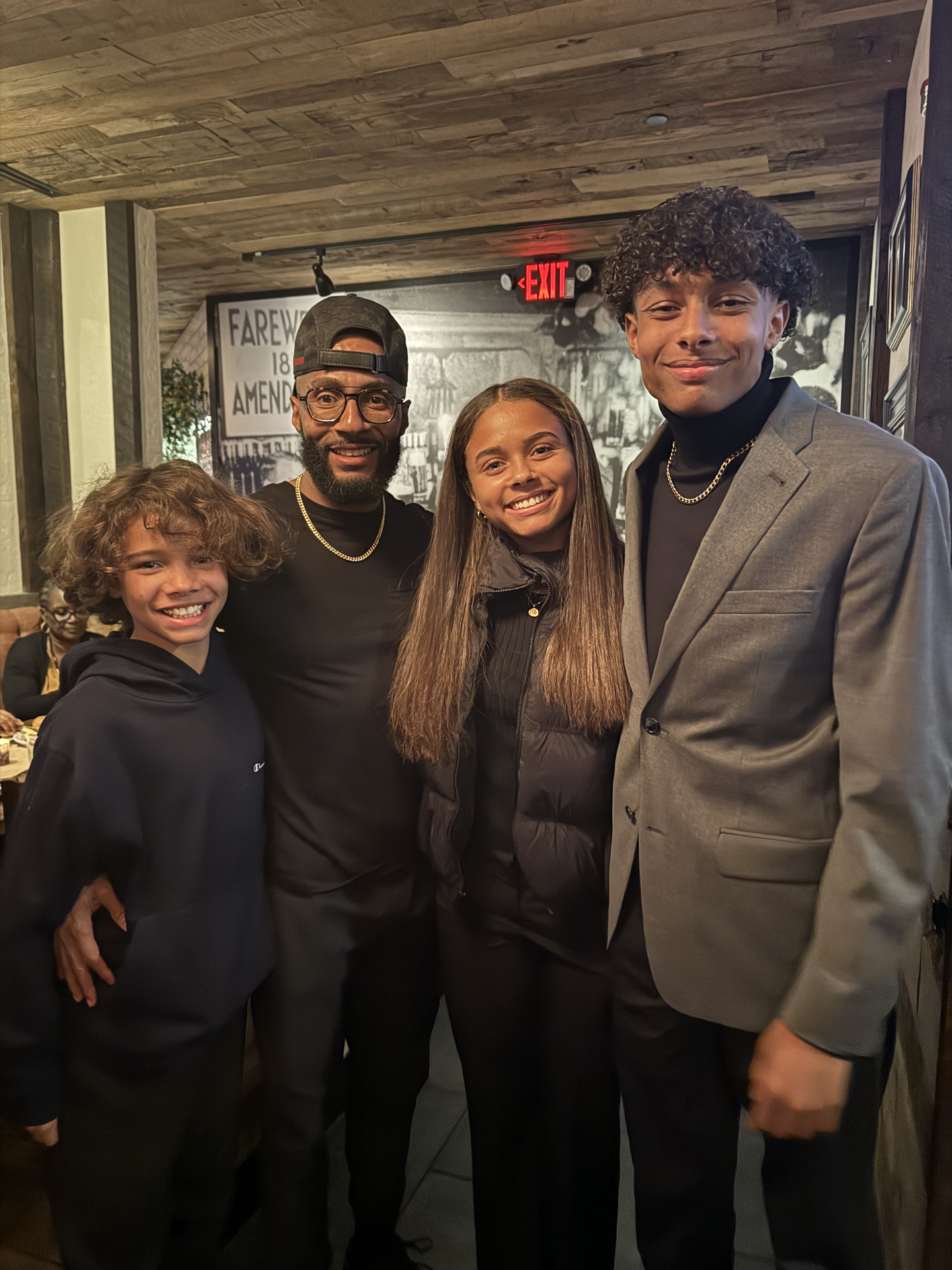 James Taylor with his family